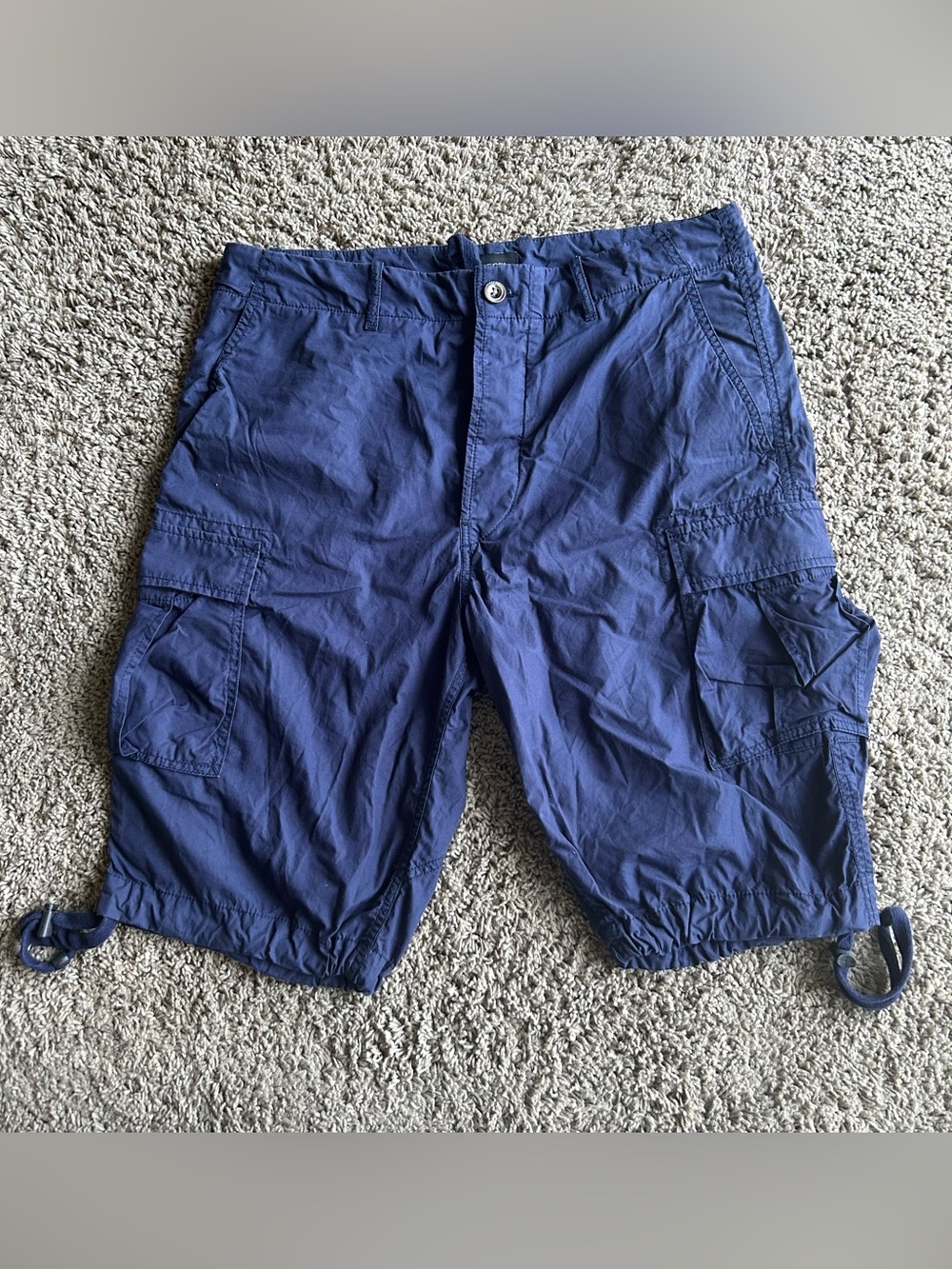 Diesel Y2K Shorts Mens 31(34x11) Cargo Trooper "ONLY THE BRAVE" Button Fly Baggy